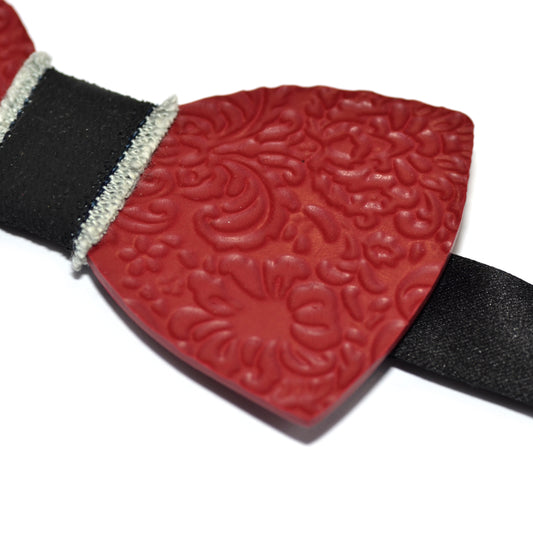 Παιδικό παπιγιόν ανάγλυφο μπορντό από πολυμερικό πηλό