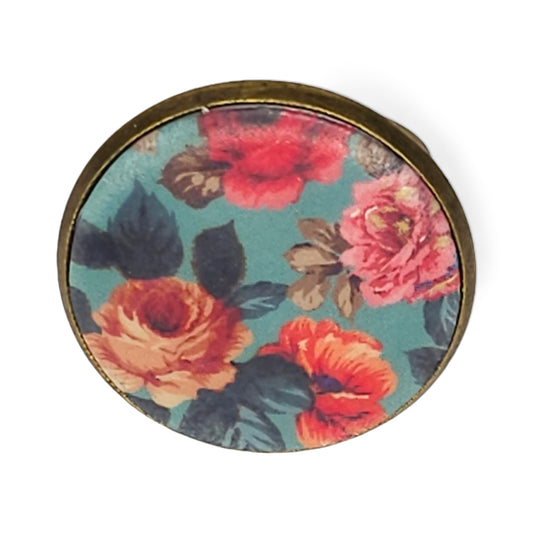 Στρογγυλό δαχτυλίδι της συλλογής Vintage roses σε μπρονζέ βάση