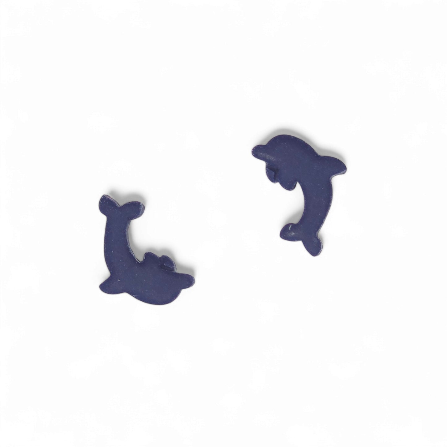 Καλοκαιρινά παιδικά σκουλαρίκια μπλε μαρίν δελφινάκια από πολυμερικό πηλό