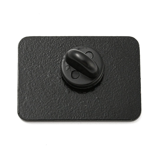 Μεταλλική καρφίτσα με σμάλτο μπλε ταμπελάκι "Anxious AF"