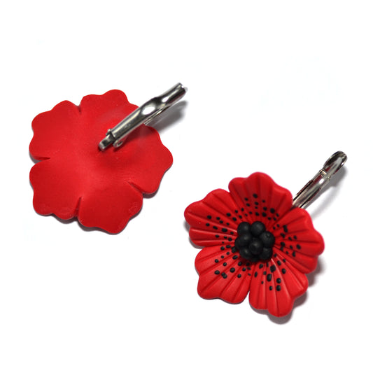 Artistic poppies little dangling earrings