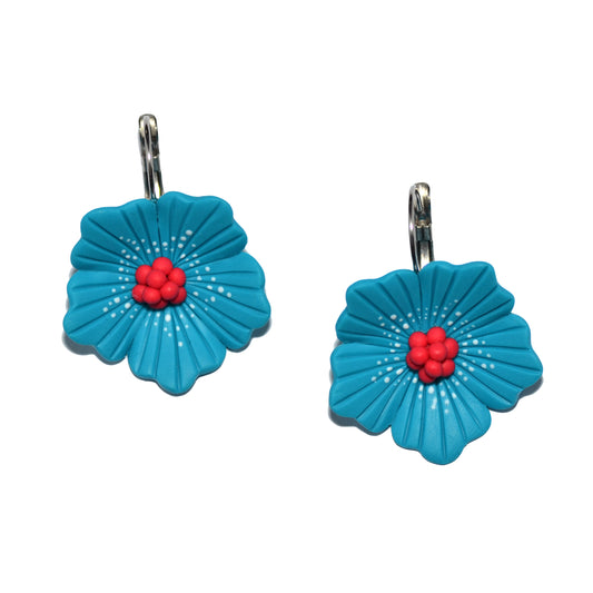 Artistic poppies little dangling earrings