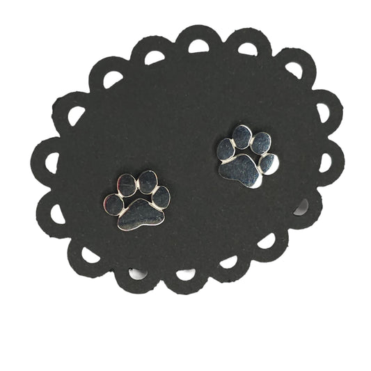 Σκουλαρίκια καρφωτά από ανοξείδωτο ατσάλι ασημί πατουσάκια