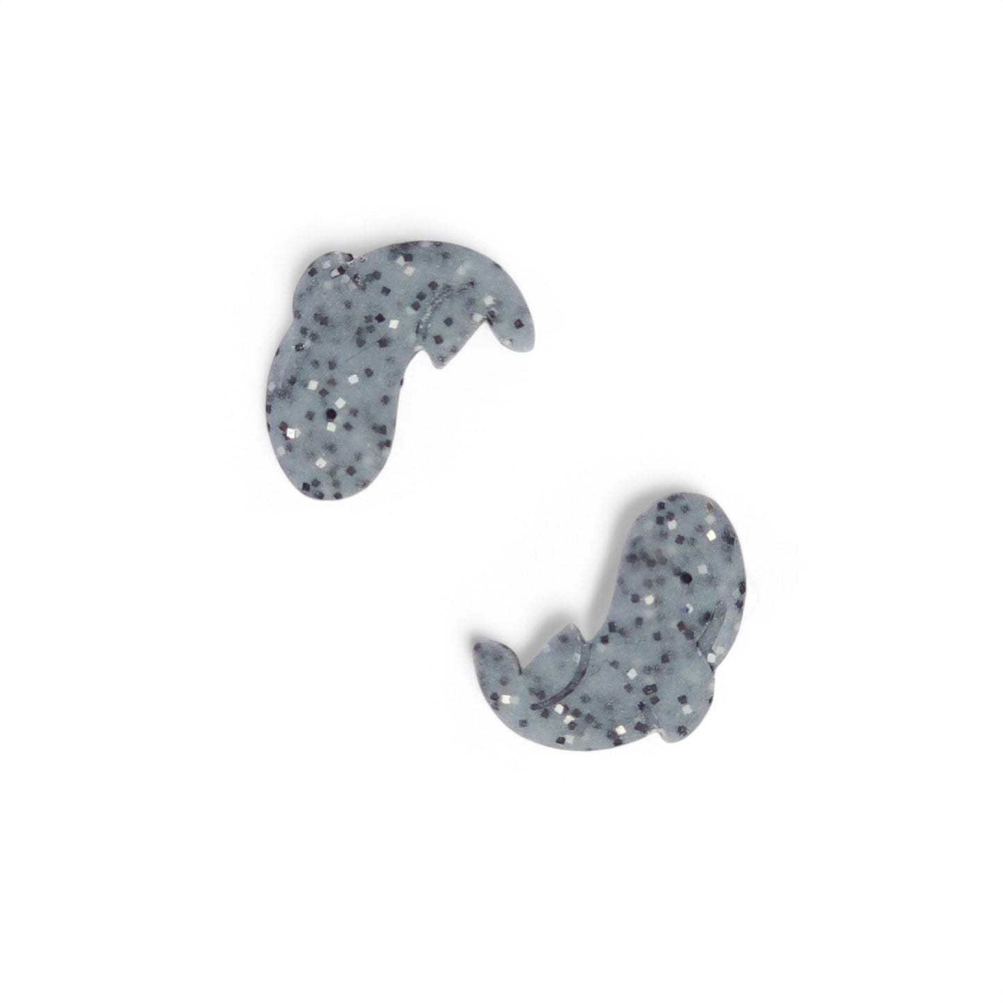 Καρφωτά καλοκαιρινά παιδικά σκουλαρίκια φαλαινίτσες γρανίτης από πολυμερικό πηλό